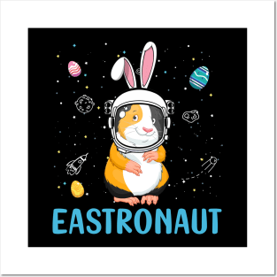 Eastronaut Guinea Pig Astronaut Easter Day Posters and Art